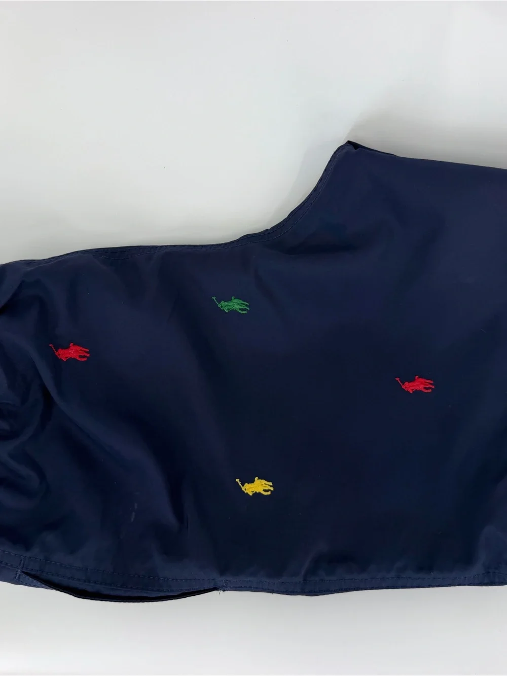 Polo by Ralph Lauren Navy Swim Shorts with Multicolor Pony Embroidery